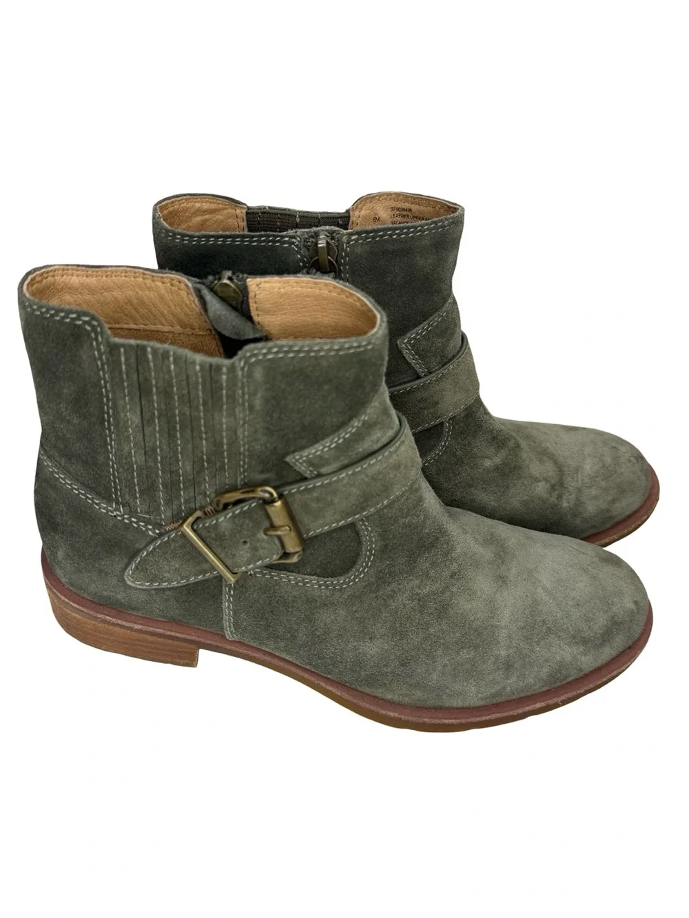 Sofft Women's Brocke Boot Size 8 Short Olive Green Suede Boho Waterproof Shoe